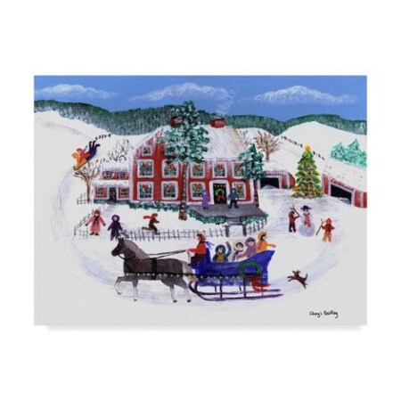 Trademark Fine Art Bring Out The Sleigh by Cheryl Bartley, 24x32-Inch Fine Art, Multicolor